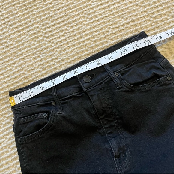 Mother The Swooner Dagger Ankle Fray Jeans in Baa Baa Black Sheep Size 26 - Picture 14 of 16